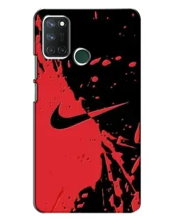 Чохол для Realme 7i з картинкою «Червоні бризки Nike»