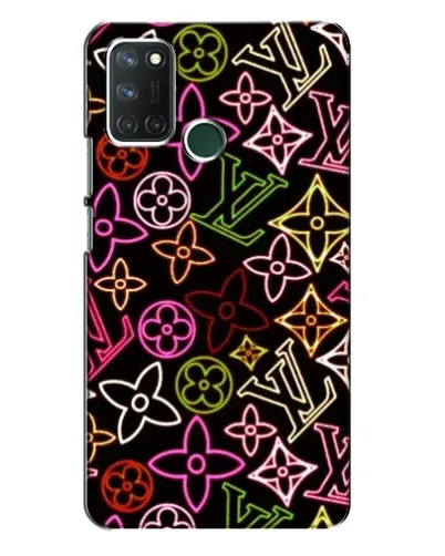 Чехол для Realme 7i с картинкой «Неоновый микс Nike»