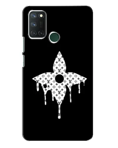 Чехол для Realme 7i с картинкой «Цветочная монограмма»