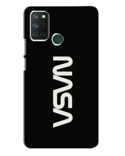 Чехол для Realme 7i с картинкой «NASA — вертикальный логотип»