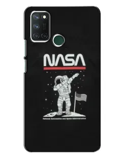 Чехол для Realme 7i с картинкой «NASA — шагаем по Луне»