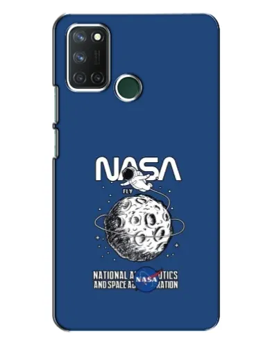Чехол для Realme 7i с картинкой «NASA — лунная миссия»