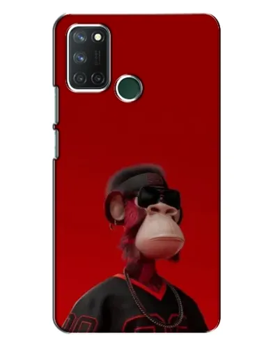 Чехол для Realme 7i с картинкой «Bored Ape в красном»