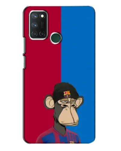 Чехол для Realme 7i с картинкой «Bored Ape — фанат Барсы»