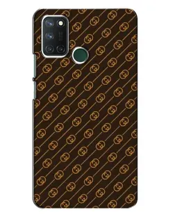 Чехол для Realme 7i с картинкой «Gucci — золотые диагонали»