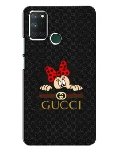 Чехол для Realme 7i с картинкой «Минни Маус Gucci — черный»