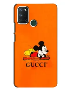 Чехол для Realme 7i с картинкой «Микки Маус Gucci — оранж»