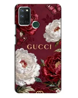 Чехол для Realme 7i с картинкой «Gucci — бордовые розы»