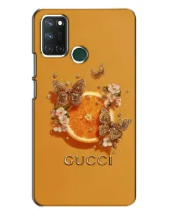 Чехол для Realme 7i с картинкой «Gucci — золотые бабочки»