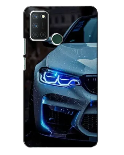 Чехол для Realme 7i с картинкой «Взгляд BMW с синими фарами»