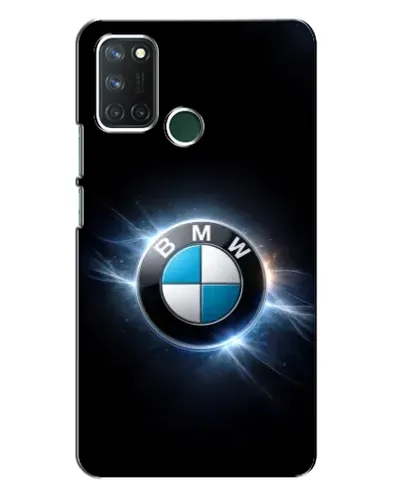Чехол для Realme 7i с картинкой «BMW — неоновое сияние»