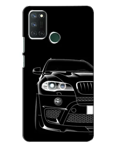 Чехол для Realme 7i с картинкой «Темный силуэт BMW»