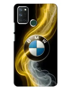 Чехол для Realme 7i с картинкой «Золотистый дым BMW»