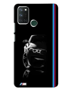 Чехол для Realme 7i с картинкой «Силуэт BMW в темноте»