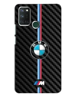 Чехол для Realme 7i с картинкой «Эмблема BMW и карбон»