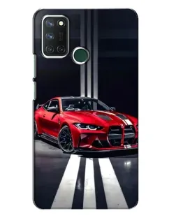 Чехол для Realme 7i с картинкой «Красная BMW на дороге»