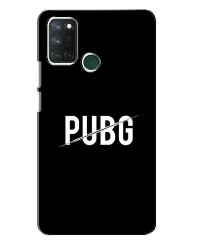 Чехол для Realme 7i с картинкой «PUBG — белый логотип»