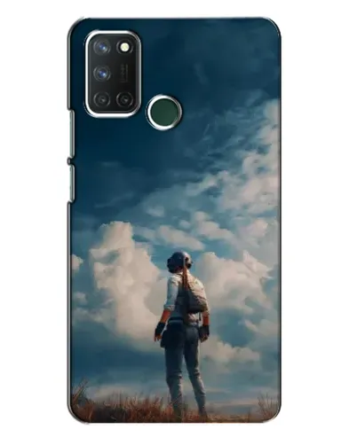 Чехол для Realme 7i с картинкой «Герой PUBG на скале»