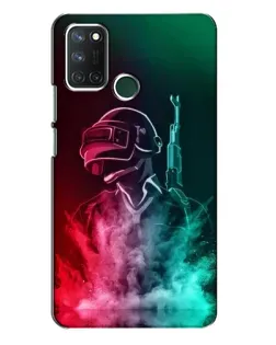 Чехол для Realme 7i с картинкой «PUBG — огненный воин»