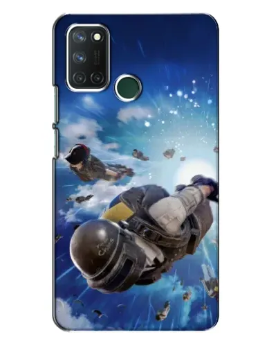 Чехол для Realme 7i с картинкой «Десант PUBG — прыжок»