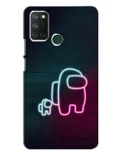 Чехол для Realme 7i с картинкой «Among Us неон-арт»