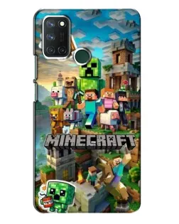 Чехол для Realme 7i с картинкой «Замок Minecraft»