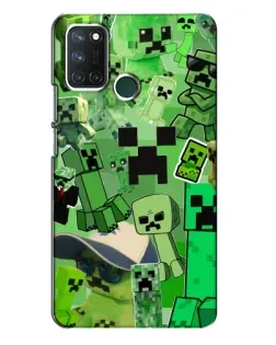 Чехол для Realme 7i с картинкой «Криперы Minecraft»