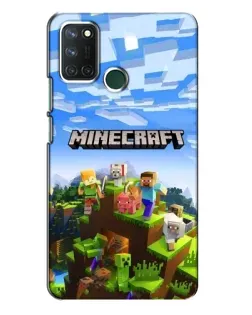 Чехол для Realme 7i с картинкой «Minecraft классический мир»
