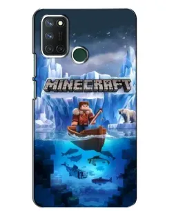 Чехол для Realme 7i с картинкой «Minecraft ледяной мир»