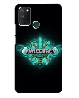 Чехол для Realme 7i с картинкой «Minecraft Diamond лого»