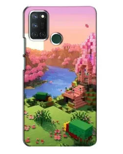 Чехол для Realme 7i с картинкой «Розовое дерево Minecraft»
