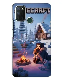 Чехол для Realme 7i с картинкой «Зимний Minecraft»