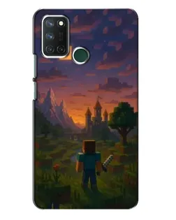 Чехол для Realme 7i с картинкой «Стив у башни»