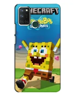 Чехол для Realme 7i с картинкой «Губка Боб Minecraft» Чехол для Realme 7i с картинкой «Губка Боб Minecraft»