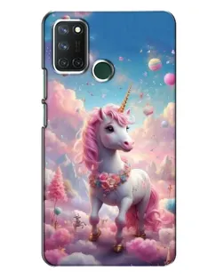 Чехол для Realme 7i с картинкой «Единорог среди облаков»