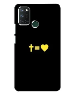 Чехол для Realme 7i с картинкой «Сердце и Крест»
