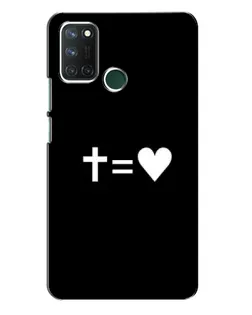 Чехол для Realme 7i с картинкой «Крест и Сердце»