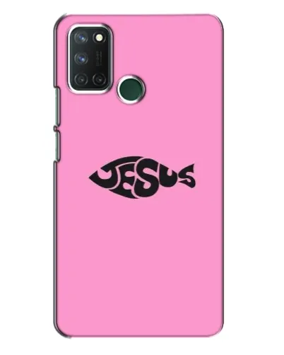 Чехол для Realme 7i с картинкой «Розовый символ Jesus» Чехол для Realme 7i с картинкой «Розовый символ Jesus»