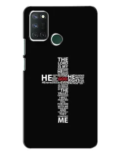 Чехол для Realme 7i с картинкой «Текстовый крест»