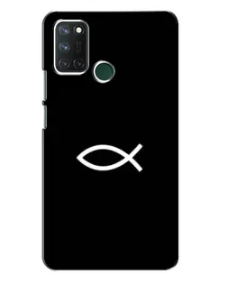 Чехол для Realme 7i с картинкой «Символ рыбы Jesus»