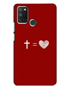 Чехол для Realme 7i с картинкой «Уравнение любви»
