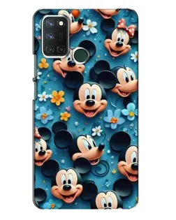 Чехол для Realme 7i с картинкой «Паттерн Микки и Минни»