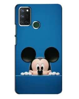 Чехол для Realme 7i с картинкой «Микки выглядывает»