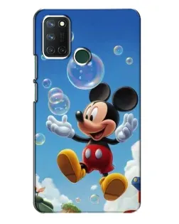 Чехол для Realme 7i с картинкой «Mickey и мыльные пузыри»