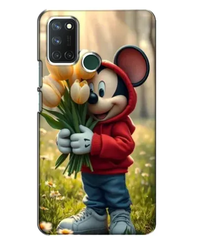 Чехол для Realme 7i с картинкой «Микки с тюльпанами» Чехол для Realme 7i с картинкой «Микки с тюльпанами»