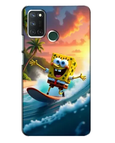 Чехол для Realme 7i с картинкой «Губка Боб серфингист» Чехол для Realme 7i с картинкой «Губка Боб серфингист»