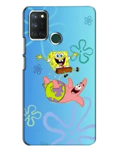 Чехол для Realme 7i с картинкой «Спанч Боб и Патрик»
