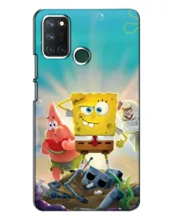 Чехол для Realme 7i с картинкой «Спанч Боб победитель»