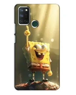Чехол для Realme 7i с картинкой «Сияющий Спанч Боб»