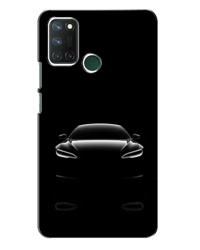 Чехол для Realme 7i с картинкой «Силуэт Tesla Night»